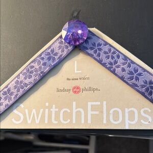 Lindsay Phillips Lavender Floral Strap with Gem